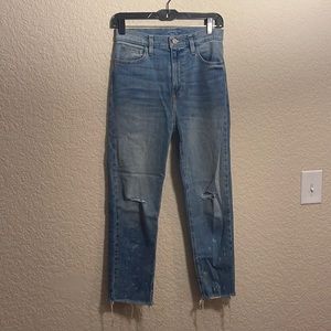 BDG Girlfriend Jean, bleach accents on lower legs.